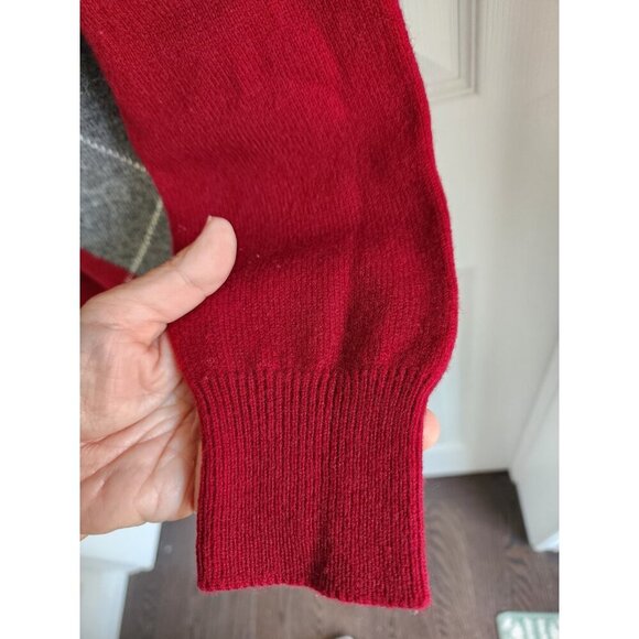 Vintage Pringle Sweater Mens Med? Argyle print 100% Lambswool Made In Scotland - Picture 8 of 8